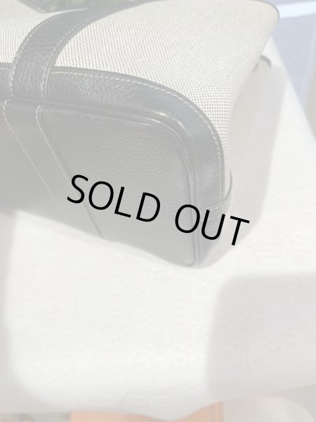 画像7: 【美品】HERMES エルメス ガーデンパーティ 30 TPM ボルデュック トワルアッシュ×ブッフル グレー シルバー金具 リボン柄 2006年限定 中古 ハンドバッグ トートバッグ レディース 女性用 本革 レザー カーフ ブラック ブランド 黒 希少 レア プレゼント ギフト バック (7)