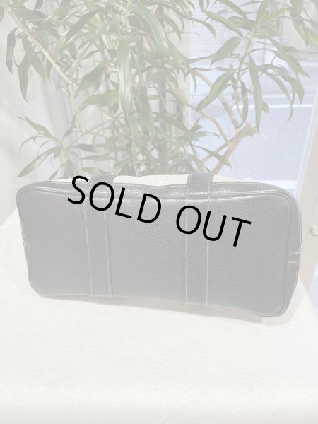 画像4: 【美品】HERMES エルメス ガーデンパーティ 30 TPM ボルデュック トワルアッシュ×ブッフル グレー シルバー金具 リボン柄 2006年限定 中古 ハンドバッグ トートバッグ レディース 女性用 本革 レザー カーフ ブラック ブランド 黒 希少 レア プレゼント ギフト バック (4)