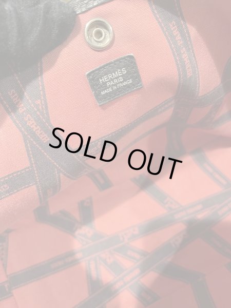 画像8: 【美品】HERMES エルメス ガーデンパーティ 30 TPM ボルデュック トワルアッシュ×ブッフル グレー シルバー金具 リボン柄 2006年限定 中古 ハンドバッグ トートバッグ レディース 女性用 本革 レザー カーフ ブラック ブランド 黒 希少 レア プレゼント ギフト バック (8)