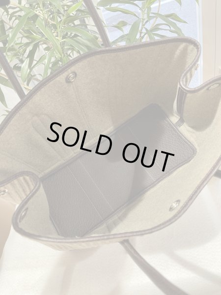 画像8: 【新品同様品】HERMES エルメス ガーデンパーティ 36 PM プリーツフェルト×ブッフル マロン シルバー金具 J刻印□ ブラウン 中古 ハンドバッグ トートバッグ レディース 女性用 本革 レザー カーフ ブランド 茶色 希少 レア プレゼント ギフト バック (8)