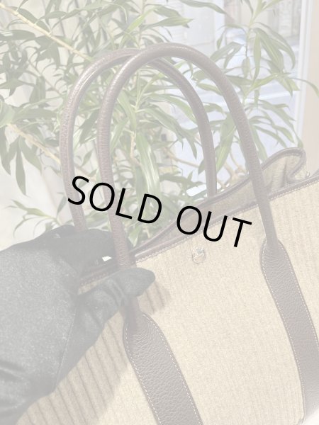 画像5: 【新品同様品】HERMES エルメス ガーデンパーティ 36 PM プリーツフェルト×ブッフル マロン シルバー金具 J刻印□ ブラウン 中古 ハンドバッグ トートバッグ レディース 女性用 本革 レザー カーフ ブランド 茶色 希少 レア プレゼント ギフト バック (5)