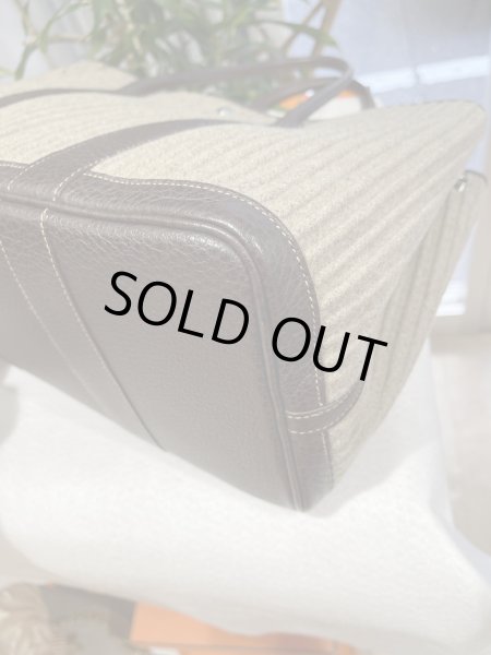 画像7: 【新品同様品】HERMES エルメス ガーデンパーティ 36 PM プリーツフェルト×ブッフル マロン シルバー金具 J刻印□ ブラウン 中古 ハンドバッグ トートバッグ レディース 女性用 本革 レザー カーフ ブランド 茶色 希少 レア プレゼント ギフト バック (7)