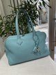 画像1: 【極美品】HERMES エルメス ヴィクトリア 2 35 トリヨンクレマンス ブルーアトール シルバー金具 T刻印 ボストンバッグ 中古 ハンドバッグ トートバッグ ショルダーバッグ レディース 女性用 ブランド 本革 レザー カーフ 希少 レア プレゼント ギフト バック (1)