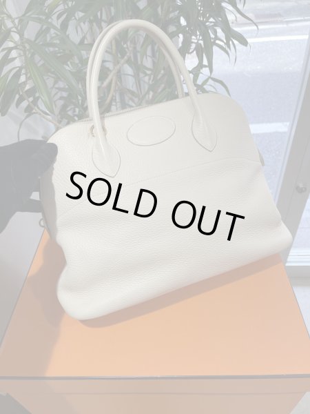 画像2: 【美品】HERMES エルメス ボリード35 トリヨンクレマンス パルシュマン ゴールド金具 G刻印□ ベージュ ヴィンテージ パーシュマン 中古 ハンドバッグ ショルダーバッグ 2WAYバッグ レディース 女性用 本革 レザー カーフ ブランド 希少 レア プレゼント ギフト バック (2)