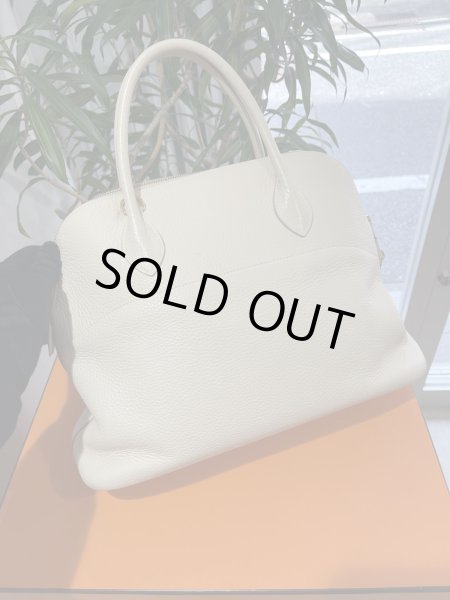 画像3: 【美品】HERMES エルメス ボリード35 トリヨンクレマンス パルシュマン ゴールド金具 G刻印□ ベージュ ヴィンテージ パーシュマン 中古 ハンドバッグ ショルダーバッグ 2WAYバッグ レディース 女性用 本革 レザー カーフ ブランド 希少 レア プレゼント ギフト バック (3)