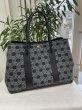 画像1: 【美品】HERMES エルメス ガーデンパーティ 36 PM トワルソーアッシュ×ブッフル ブラック シルバー金具 K刻印□ 中古 ハンドバッグ トートバッグ レディース 女性用 本革 レザー カーフ ブラック ブランド 黒 希少 レア プレゼント ギフト バック (1)