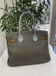 画像2: 【美品】HERMES エルメス バーキン30 アルルカン トリヨンクレマンス ウルトラヴァイオレット×エタン×ブルーリン×ゴールド×エトゥープ×ブルーオブスキュール シルバー金具 P刻印□ 中古 ハンドバッグ レディース 女性用 レザー カーフ ブランド 希少 レア バック (2)