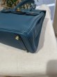 画像8: 【美品】HERMES エルメス バーキン30 トゴ コルヴェール ゴールド金具 P刻印□ ブルー 中古 ハンドバッグ トートバッグ レディース 女性用 ブランド 青 本革 レザー カーフ 希少 レア プレゼント ギフト バック (8)