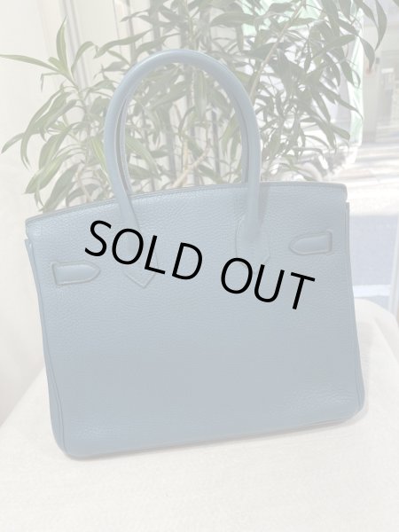 画像2: 【美品】HERMES エルメス バーキン30 トゴ コルヴェール ゴールド金具 P刻印□ ブルー 中古 ハンドバッグ トートバッグ レディース 女性用 ブランド 青 本革 レザー カーフ 希少 レア プレゼント ギフト バック (2)