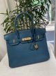 画像1: 【美品】HERMES エルメス バーキン30 トゴ コルヴェール ゴールド金具 P刻印□ ブルー 中古 ハンドバッグ トートバッグ レディース 女性用 ブランド 青 本革 レザー カーフ 希少 レア プレゼント ギフト バック (1)