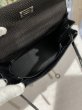 画像9: 【新品同様品】HERMES エルメス ケリー 25 内縫い リザードマット ブラック ルテニウム金具 J刻印□ ヴィンテージ エキゾチックレザー 中古 ハンドバッグ ショルダーバッグ 2WAYバッグ 本革 ブランド 黒 レディース 女性用 希少 レア プレゼント ギフト バック (9)