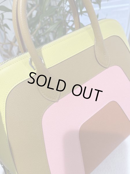 画像6: 【美品】HERMES エルメス ボリード 1923 30 レインボー ヴォーエプソン マルチカラー シルバー金具 A刻印 ライム×セサミ×ローズコンフェッティ×テールバテュー 中古 ハンドバッグ ショルダーバッグ 2WAYバッグ レディース 女性用 レザー ブランド レア プレゼント (6)