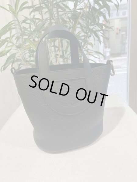 画像1: 【新品】【未使用品】HERMES エルメス インザループ 18 トリヨンクレマンス×スイフト ブラック シルバー金具 B刻印 ハンドバッグ レディース 女性用 ブランド 本革 レザー カーフ 黒 希少 レア プレゼント ギフト バック (1)