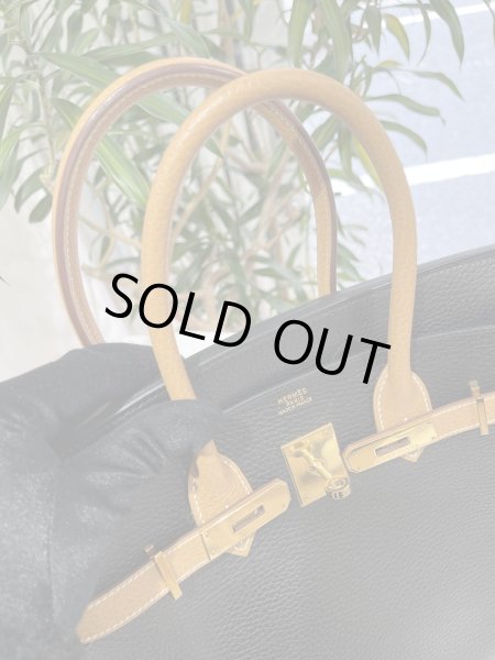 画像3: 【極美品】HERMES エルメス バーキン 30 バイカラー アルデンヌ ブラック×ナチュラル ゴールド金具 I刻印□ ヴィンテージ 中古 ハンドバッグ トートバッグ レディース 女性用 ブランド 黒 ブラウン 茶色 本革 レザー カーフ 希少 レア プレゼント ギフト バック (3)