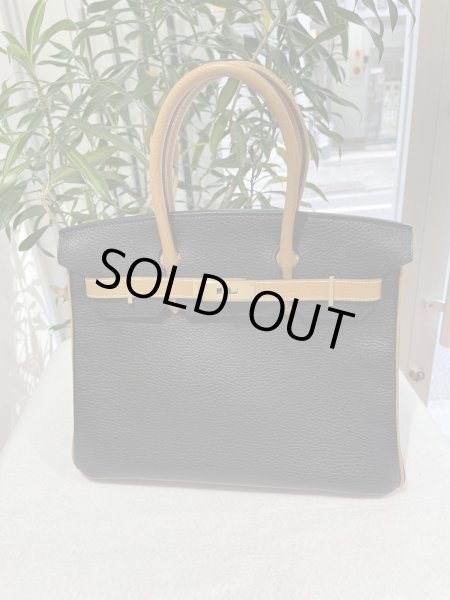 画像6: 【極美品】HERMES エルメス バーキン 30 バイカラー アルデンヌ ブラック×ナチュラル ゴールド金具 I刻印□ ヴィンテージ 中古 ハンドバッグ トートバッグ レディース 女性用 ブランド 黒 ブラウン 茶色 本革 レザー カーフ 希少 レア プレゼント ギフト バック (6)