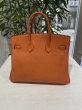 画像2: HERMES バーキン 25 トゴ マンゴー ゴールド金具 R刻印◻︎ オレンジ 中古 ハンドバッグ トートバッグ レディース 女性用 ブランド 本革 レザー カーフ 希少 レア バック (2)