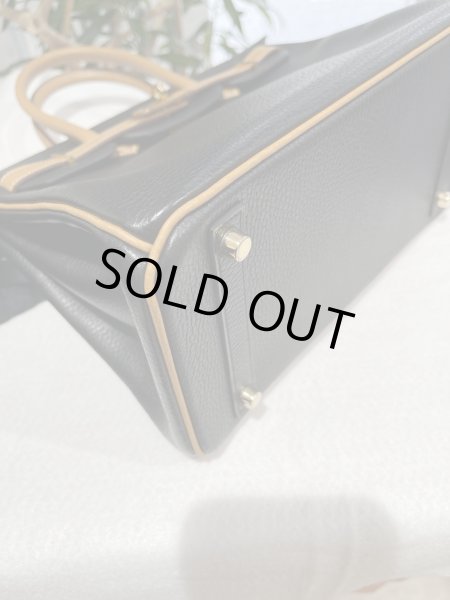 画像9: 【極美品】HERMES エルメス バーキン 30 バイカラー アルデンヌ ブラック×ナチュラル ゴールド金具 I刻印□ ヴィンテージ 中古 ハンドバッグ トートバッグ レディース 女性用 ブランド 黒 ブラウン 茶色 本革 レザー カーフ 希少 レア プレゼント ギフト バック (9)