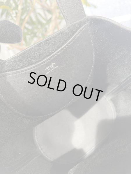 画像6: 【新品】【未使用品】HERMES エルメス インザループ 18 トリヨンクレマンス×スイフト ブラック シルバー金具 B刻印 ハンドバッグ レディース 女性用 ブランド 本革 レザー カーフ 黒 希少 レア プレゼント ギフト バック (6)