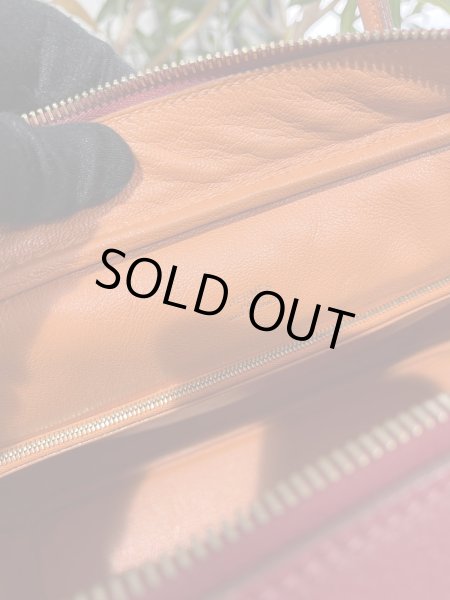画像9: HERMES エルメス ロレーヌ バイカラー トゴ オレンジ×ルージュヴィフ ゴールド金具 F刻印□ ヴィンテージ 中古 ハンドバッグ ショルダーバッグ 2WAYバッグ レディース 女性用 ブランド 本革 レザー カーフ 赤 レッド 希少 レア プレゼント ギフト バック (9)