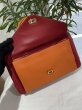 画像7: HERMES エルメス ロレーヌ バイカラー トゴ オレンジ×ルージュヴィフ ゴールド金具 F刻印□ ヴィンテージ 中古 ハンドバッグ ショルダーバッグ 2WAYバッグ レディース 女性用 ブランド 本革 レザー カーフ 赤 レッド 希少 レア プレゼント ギフト バック (7)
