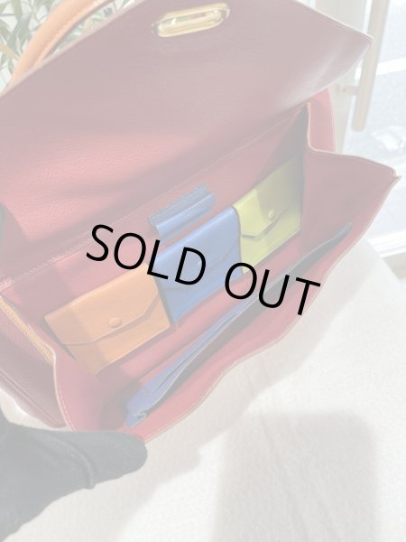 画像8: HERMES エルメス ロレーヌ バイカラー トゴ オレンジ×ルージュヴィフ ゴールド金具 F刻印□ ヴィンテージ 中古 ハンドバッグ ショルダーバッグ 2WAYバッグ レディース 女性用 ブランド 本革 レザー カーフ 赤 レッド 希少 レア プレゼント ギフト バック (8)