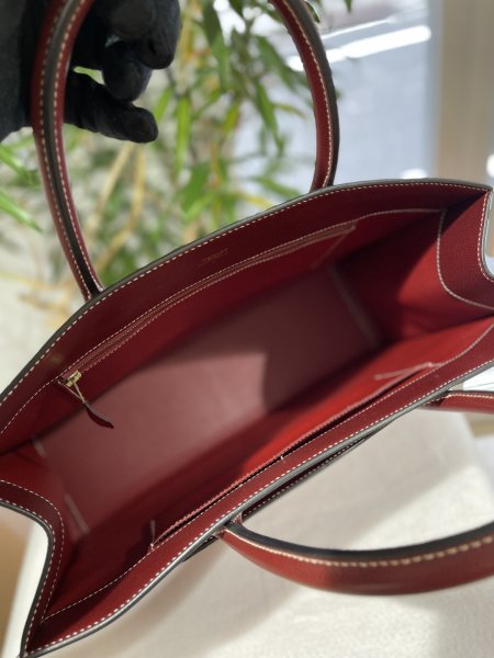 画像8: 【美品】HERMES エルメス ホワイトバスGM リセ ルージュアッシュ ゴールド金具 E刻印□ ソルド品 ヴィンテージ ブリーフケース 中古 トートバッグ ハンドバッグ 書類バッグ レディース 女性用 メンズ ユニセックス レザー ブランド プレゼント ギフト 希少 レア バック (8)