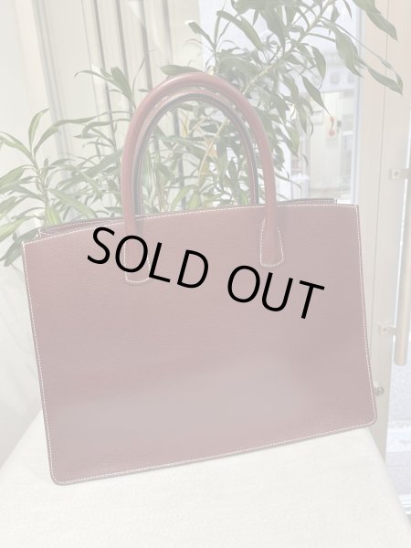 画像2: 【美品】HERMES エルメス ホワイトバスGM リセ ルージュアッシュ ゴールド金具 E刻印□ ソルド品 ヴィンテージ ブリーフケース 中古 トートバッグ ハンドバッグ 書類バッグ レディース 女性用 メンズ ユニセックス レザー ブランド プレゼント ギフト 希少 レア バック (2)