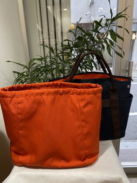 画像7: 【新品同様品】HERMES エルメス 2WAYバッグ サックドパンサージュ グルーム ネイビー×オレンジ トワルシェブロン×レザー シルバー金具 Y刻印 中古 トート ショルダー ハンドバッグ レディース 女性用 ブランド 本革 レザ　カーフ 希少 レア プレゼント ギフト バック (7)