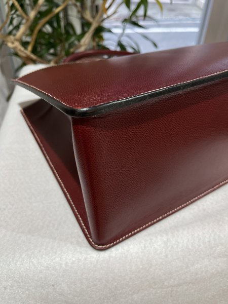 画像6: 【美品】HERMES エルメス ホワイトバスGM リセ ルージュアッシュ ゴールド金具 E刻印□ ソルド品 ヴィンテージ ブリーフケース 中古 トートバッグ ハンドバッグ 書類バッグ レディース 女性用 メンズ ユニセックス レザー ブランド プレゼント ギフト 希少 レア バック (6)