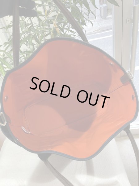 画像10: 【新品同様品】HERMES エルメス 2WAYバッグ サックドパンサージュ グルーム ネイビー×オレンジ トワルシェブロン×レザー シルバー金具 Y刻印 中古 トート ショルダー ハンドバッグ レディース 女性用 ブランド 本革 レザ　カーフ 希少 レア プレゼント ギフト バック (10)