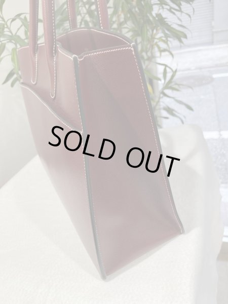 画像4: 【美品】HERMES エルメス ホワイトバスGM リセ ルージュアッシュ ゴールド金具 E刻印□ ソルド品 ヴィンテージ ブリーフケース 中古 トートバッグ ハンドバッグ 書類バッグ レディース 女性用 メンズ ユニセックス レザー ブランド プレゼント ギフト 希少 レア バック (4)