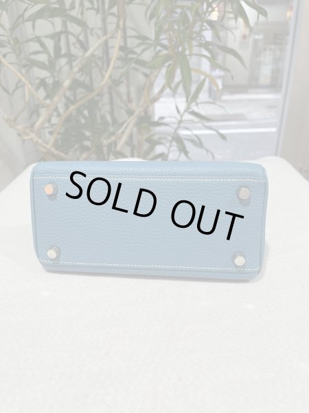 画像5: 【新品同様品】HERMES エルメス ミニケリー 20 内縫い トゴ ブルージーン シルバー金具 H刻印□ ヴィンテージ 中古 ハンドバッグ ショルダーバッグ 2WAYバッグ ポシェット レディース 女性用 ブランド 本革 レザー カーフ 青 希少 レア プレゼント ギフト バック (5)