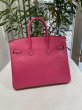 画像2: 【極美品】HERMES エルメス バーキン 25 キャンディ ヴォーエプソン ローズティリアン×ルビー シルバー金具 O刻印□ 中古 ハンドバッグ トートバッグ レディース 女性用 ブランド ピンク 本革 レザー カーフ 希少 レア プレゼント ギフト バック (2)