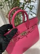 画像3: 【極美品】HERMES エルメス バーキン 25 キャンディ ヴォーエプソン ローズティリアン×ルビー シルバー金具 O刻印□ 中古 ハンドバッグ トートバッグ レディース 女性用 ブランド ピンク 本革 レザー カーフ 希少 レア プレゼント ギフト バック (3)
