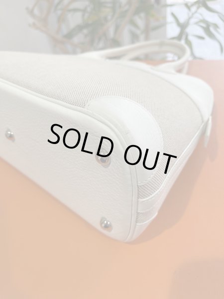 画像11: 【美品】HERMES エルメス ボリード 31 トリヨンクレマンス×トワルアッシュ ホワイト×ナチュラル シルバー金具 J刻印□ コンビ 中古 ハンドバッグ ショルダーバッグ 2WAYバッグ レディース 女性用 ブランド 本革 レザー カーフ 白 希少 レア バック (11)