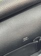 画像7: 【美品】HERMES エルメス ジプシエール 28 トリヨンクレマンス ブラック シルバー金具 O刻印□ 中古 ショルダーバッグ メッセンジャーバッグ 斜め掛け レディース 女性用 ブランド 本革 レザー カーフ 黒 希少 レア プレゼント ギフト バック (7)