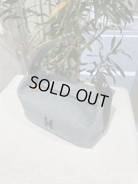 画像6: 【新品同様品】HERMES エルメス ブリッド ア ブラック PM ウール ブルーアビス シルバー金具 ハンドバッグ ポーチ 中古 クラッチバッグ セカンドバッグ バニティバッグ レディース 女性用 ブランド トワル キャンバス 青 希少 レア プレゼント ギフト バック (6)