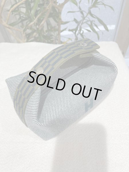 画像5: 【新品同様品】HERMES エルメス ブリッド ア ブラック PM ウール ブルーアビス シルバー金具 ハンドバッグ ポーチ 中古 クラッチバッグ セカンドバッグ バニティバッグ レディース 女性用 ブランド トワル キャンバス 青 希少 レア プレゼント ギフト バック (5)