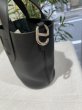 画像4: 【新品】【未使用品】HERMES エルメス インザループ 18 トリヨンクレマンス×スイフト ブラック シルバー金具 W刻印 ハンドバッグ レディース 女性用 ブランド 本革 レザー カーフ 黒 希少 レア プレゼント ギフト バック (4)