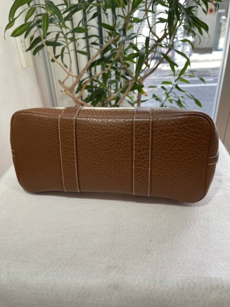 画像3: 【極美品】HERMES エルメス ガーデンパーティ 30 TPM トワルモザイク×ブッフル マロン シルバー金具 L刻印□ ブラウン コンビ 中古 ハンドバッグ トートバッグ レディース 女性用 本革 レザー カーフ 茶色 ブランド 希少 レア プレゼント ギフト バック (3)