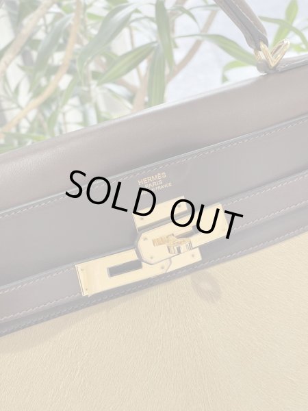 画像3: 【新品同様品】HERMES エルメスケリー 32 内縫い エバーカーフ×ヴォートロイカ エベーヌ×タバックキャメル ゴールド金具 K刻印□ ハラコ コンビ 中古 ハンドバッグ ショルダーバッグ 2WAYバッグ レディース 女性用 ブランド 本革 レザー ブラウン 希少 レア バック (3)