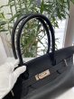 画像5: 【美品】HERMES エルメス ショルダーバーキン 42 トリヨンクレマンス ブラック シルバー金具 L刻印□ ヴィンテージ 中古 ハンドバッグ トートバッグ レディース 女性用 ブランド 黒 本革 レザー カーフ 希少 レア プレゼント ギフト バック (5)