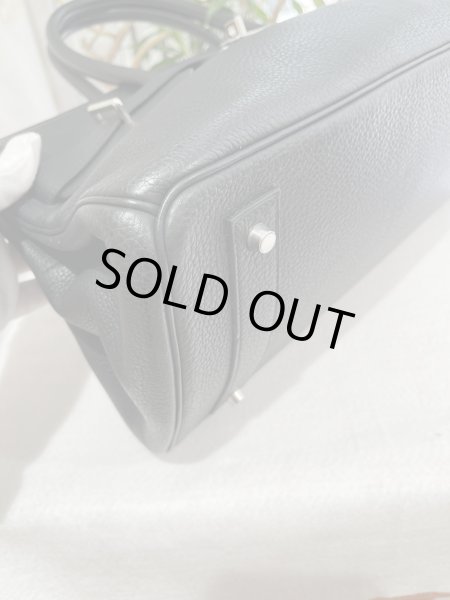 画像8: 【美品】HERMES エルメス ショルダーバーキン 42 トリヨンクレマンス ブラック シルバー金具 L刻印□ ヴィンテージ 中古 ハンドバッグ トートバッグ レディース 女性用 ブランド 黒 本革 レザー カーフ 希少 レア プレゼント ギフト バック (8)