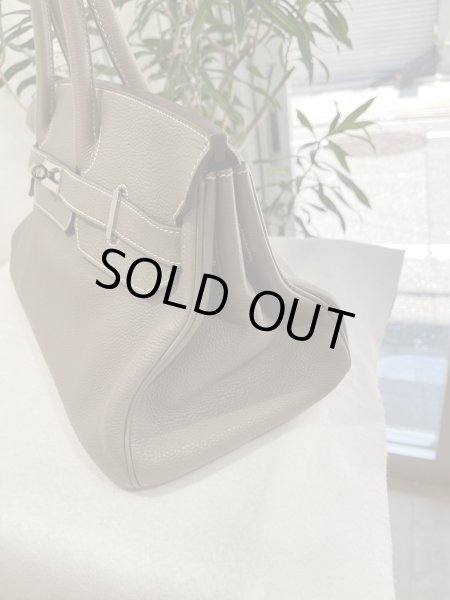 画像5: 【美品】HERMES エルメス ショルダーバーキン 42 トゴ エトゥープ シルバー金具 N刻印□ 新型 中古 ショルダーバッグ ハンドバッグ トートバッグ レディース 女性用 ブランド グレー 本革 レザー カーフ 希少 レア プレゼント ギフト バック (5)