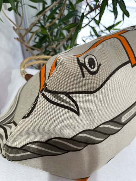 画像8: 【極美品】HERMES エルメス スティープル 31 ラージトートバッグ トワルアッシュ×バレニア×ストロー ベージュ×フォーブ O刻印□ 中古 ハンドバッグ ショルダーバッグ レディース 女性用 ブランド ブラウン 本革 レザー 希少 レア プレゼント ギフト バック (8)