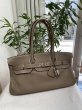 画像1: 【美品】HERMES エルメス ショルダーバーキン 42 トゴ エトゥープ シルバー金具 N刻印□ 新型 中古 ショルダーバッグ ハンドバッグ トートバッグ レディース 女性用 ブランド グレー 本革 レザー カーフ 希少 レア プレゼント ギフト バック (1)
