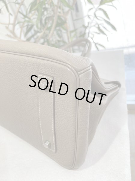 画像10: 【美品】HERMES エルメス ショルダーバーキン 42 トゴ エトゥープ シルバー金具 N刻印□ 新型 中古 ショルダーバッグ ハンドバッグ トートバッグ レディース 女性用 ブランド グレー 本革 レザー カーフ 希少 レア プレゼント ギフト バック (10)