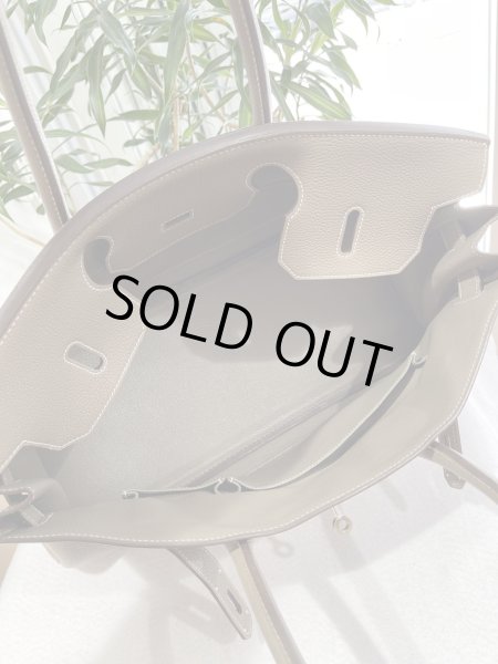 画像8: 【美品】HERMES エルメス ショルダーバーキン 42 トゴ エトゥープ シルバー金具 N刻印□ 新型 中古 ショルダーバッグ ハンドバッグ トートバッグ レディース 女性用 ブランド グレー 本革 レザー カーフ 希少 レア プレゼント ギフト バック (8)