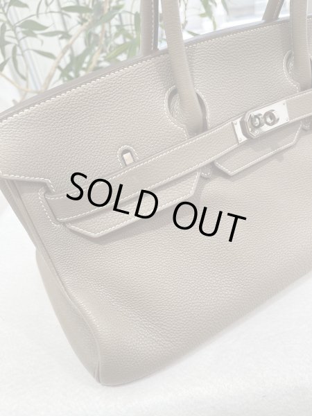 画像7: 【美品】HERMES エルメス ショルダーバーキン 42 トゴ エトゥープ シルバー金具 N刻印□ 新型 中古 ショルダーバッグ ハンドバッグ トートバッグ レディース 女性用 ブランド グレー 本革 レザー カーフ 希少 レア プレゼント ギフト バック (7)