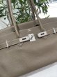 画像6: 【美品】HERMES エルメス ショルダーバーキン 42 トゴ エトゥープ シルバー金具 N刻印□ 新型 中古 ショルダーバッグ ハンドバッグ トートバッグ レディース 女性用 ブランド グレー 本革 レザー カーフ 希少 レア プレゼント ギフト バック (6)